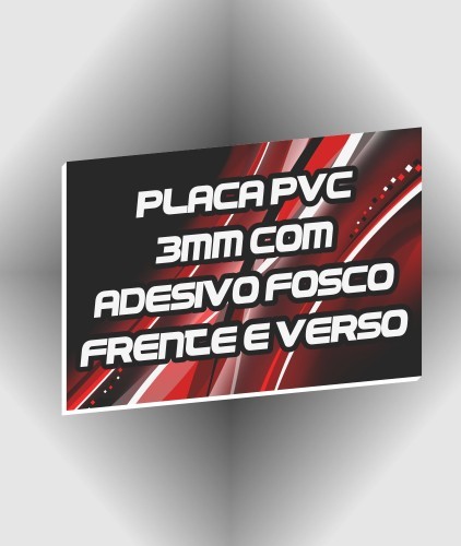 Placa PVC 3mm  com Adesivo Fosco FV